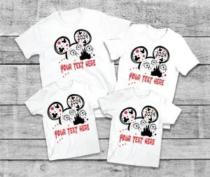Personalised Family Matching Holiday Mouse T-shirts
