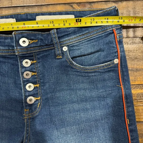 Pilcro &amp; The Letterpress Anthro Relaxed Straight Leg Button Fly Denim Jeans 26