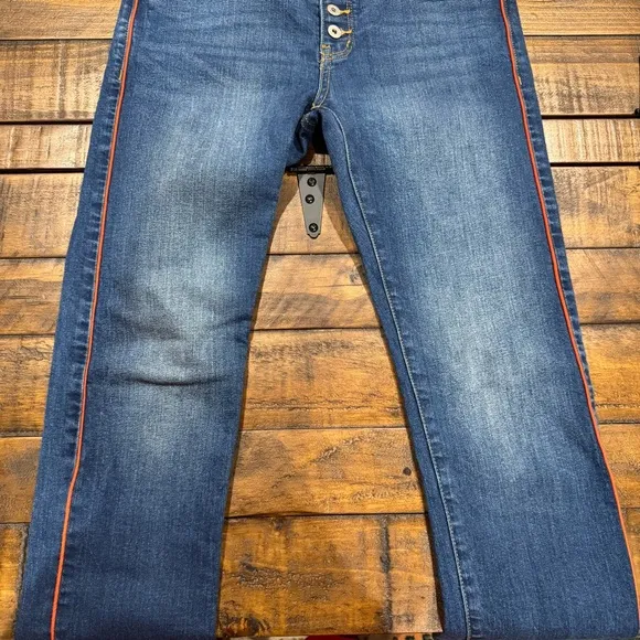 Pilcro &amp; The Letterpress Anthro Relaxed Straight Leg Button Fly Denim Jeans 26