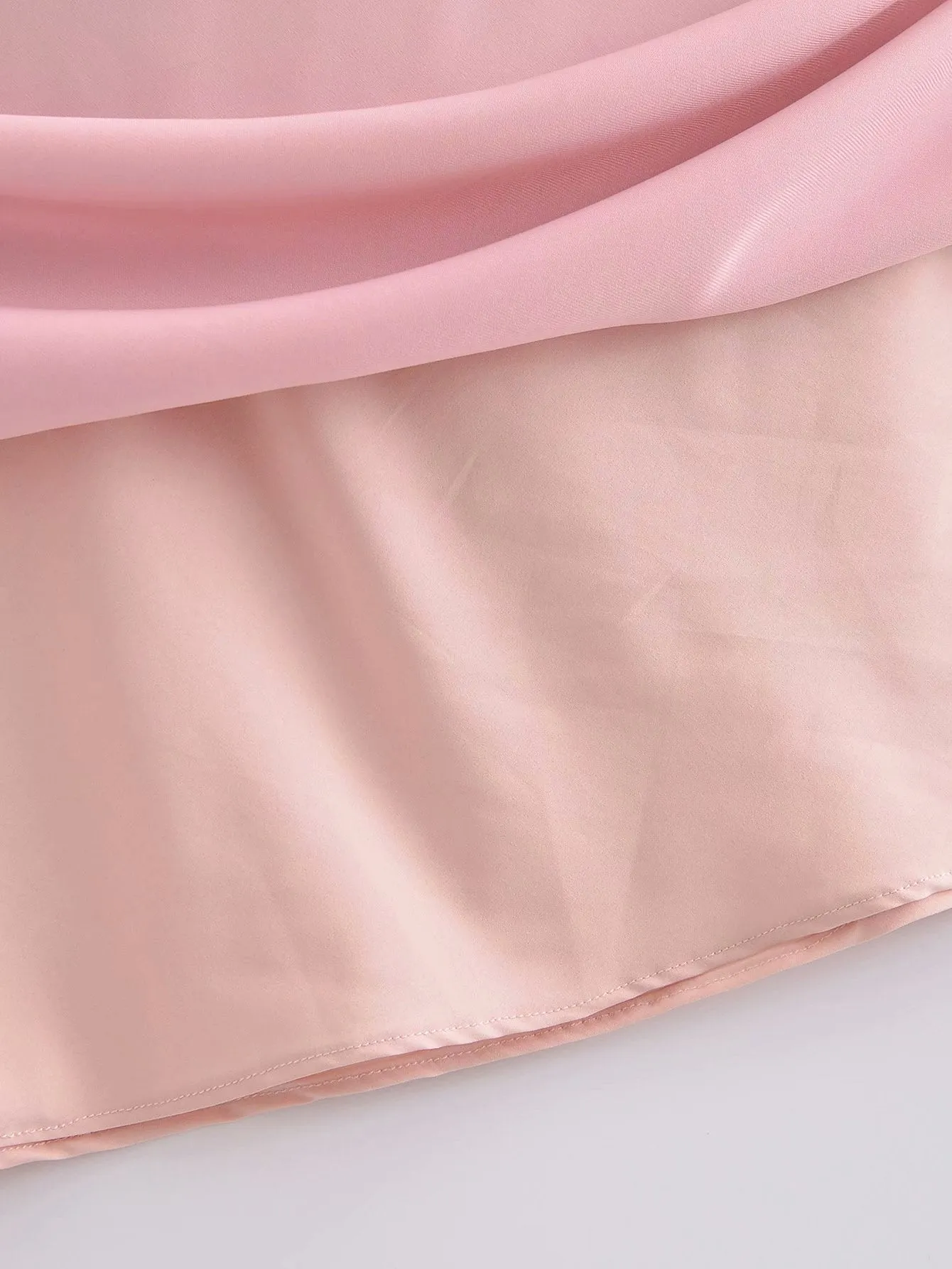 Pink Silk Satin Backless Party Mini Dresses