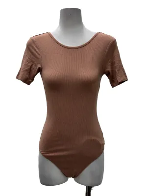 Pinkish Nude Ribbed Bodysuit TCL