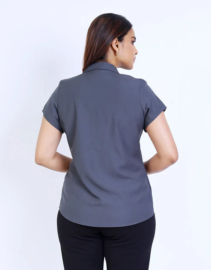 Plain Blazer Collared Blouse