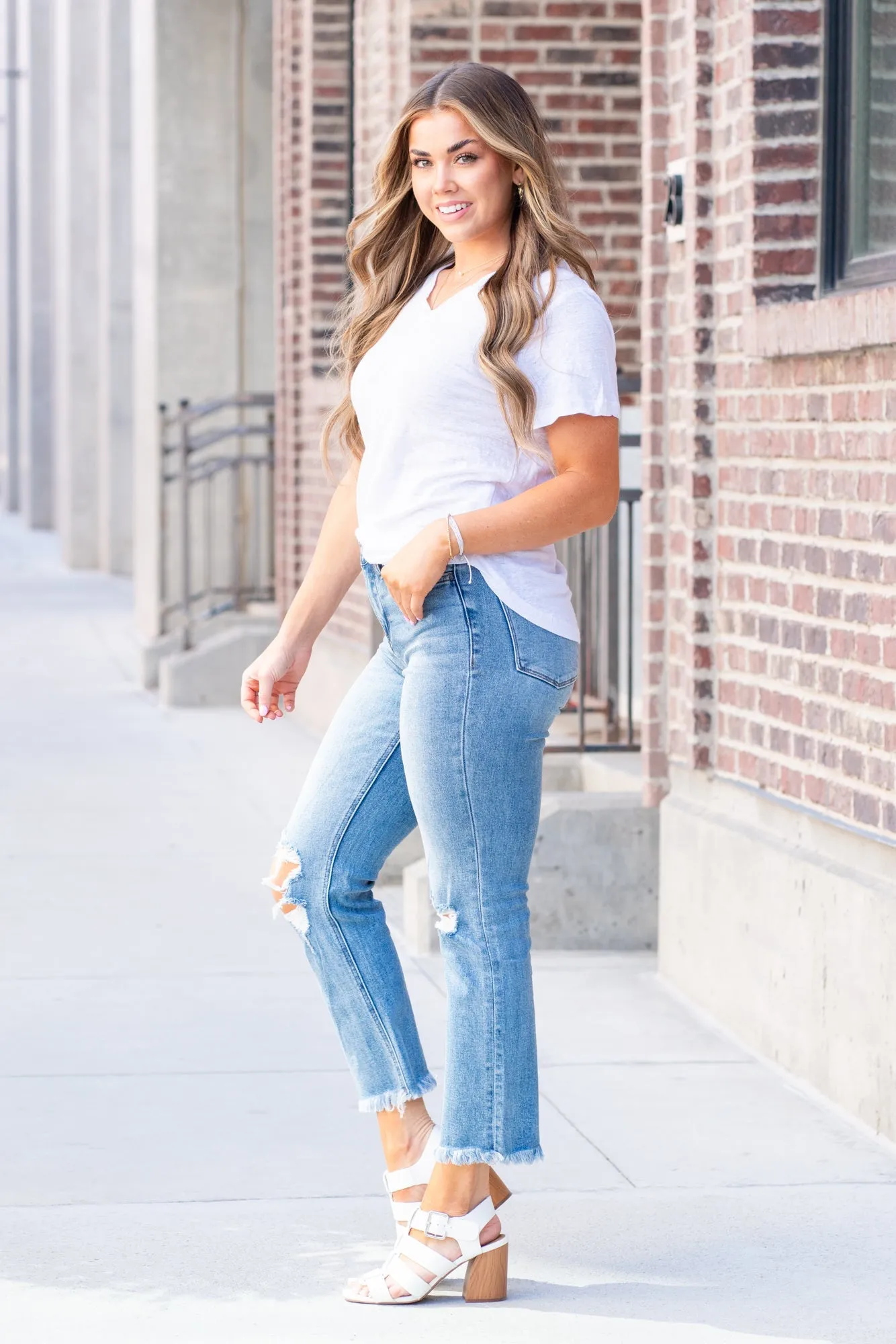 Plus Size Hampton High Rise Crop Straight