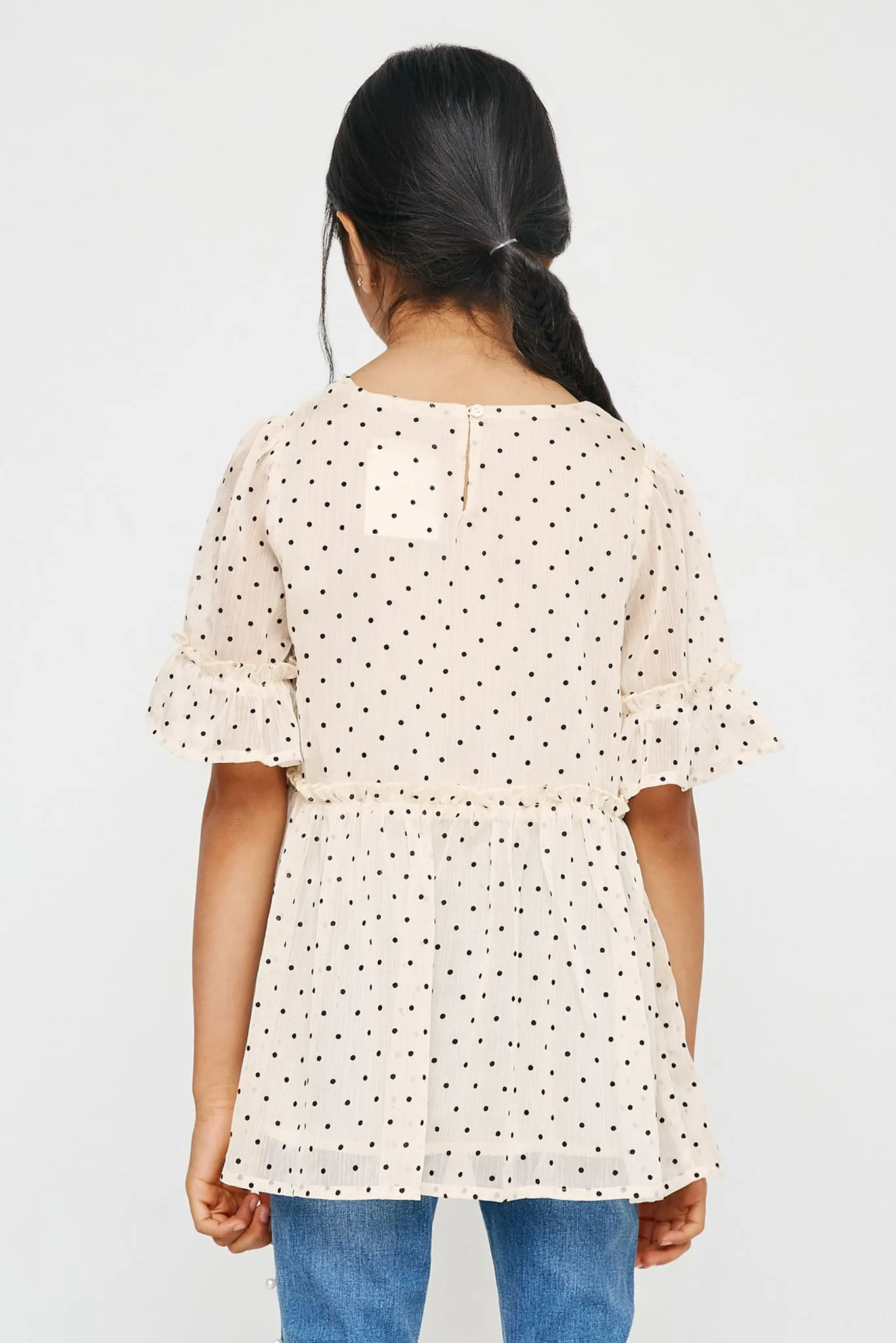 Polka Dot Sheer Top
