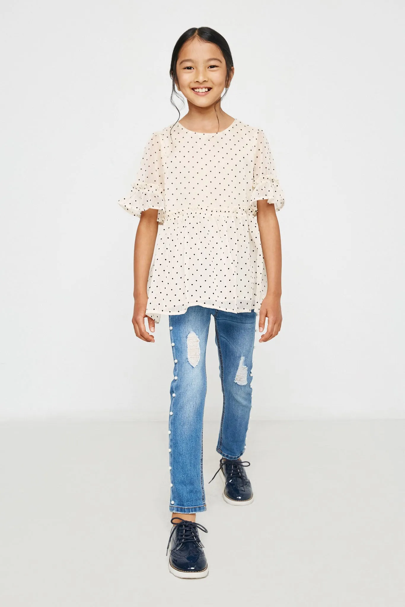 Polka Dot Sheer Top