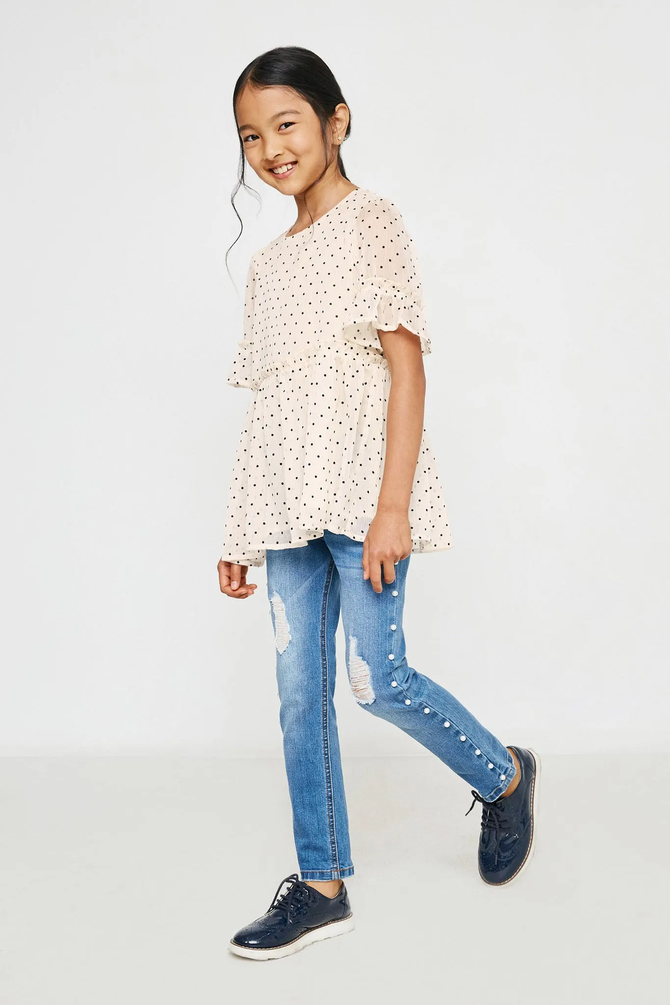Polka Dot Sheer Top
