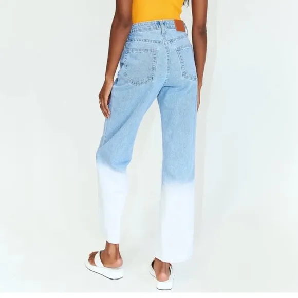 Princess Polly FADE AWAY OMBRÉ STRAIGHT LEG JEANS NWT