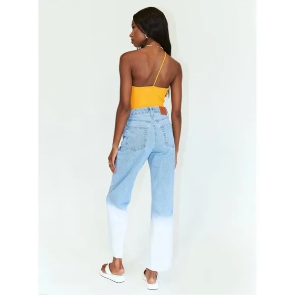 Princess Polly FADE AWAY OMBRÉ STRAIGHT LEG JEANS NWT