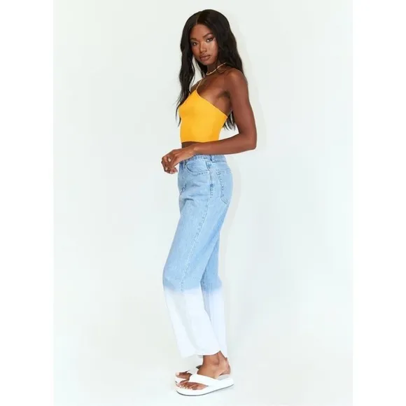 Princess Polly FADE AWAY OMBRÉ STRAIGHT LEG JEANS NWT