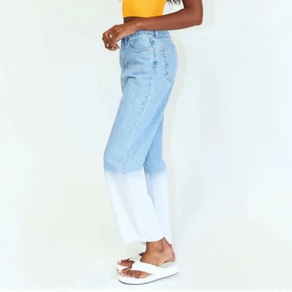 Princess Polly FADE AWAY OMBRÉ STRAIGHT LEG JEANS NWT