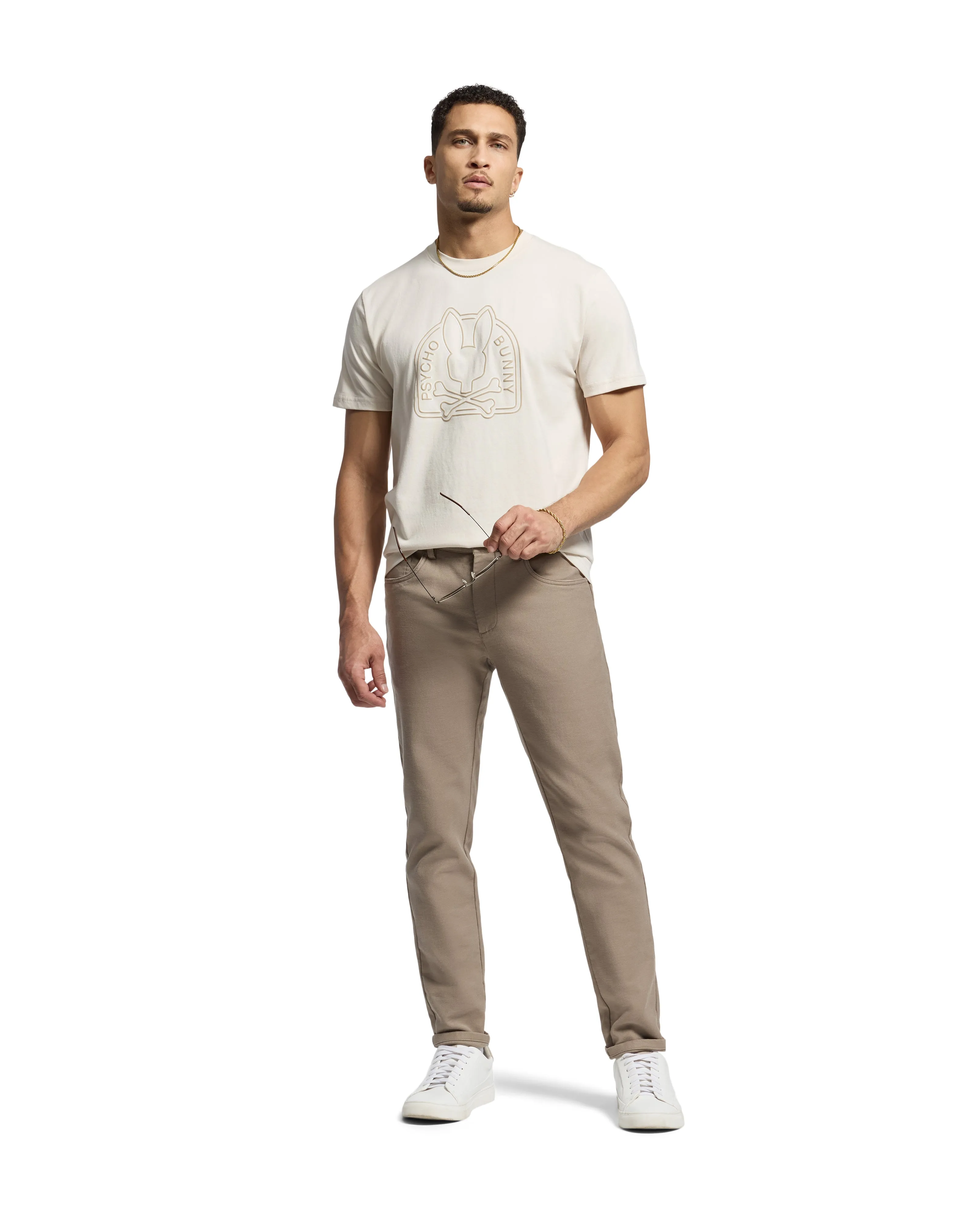 Psycho Bunny Men's Melbourne Graphic Tee - Natural Linen