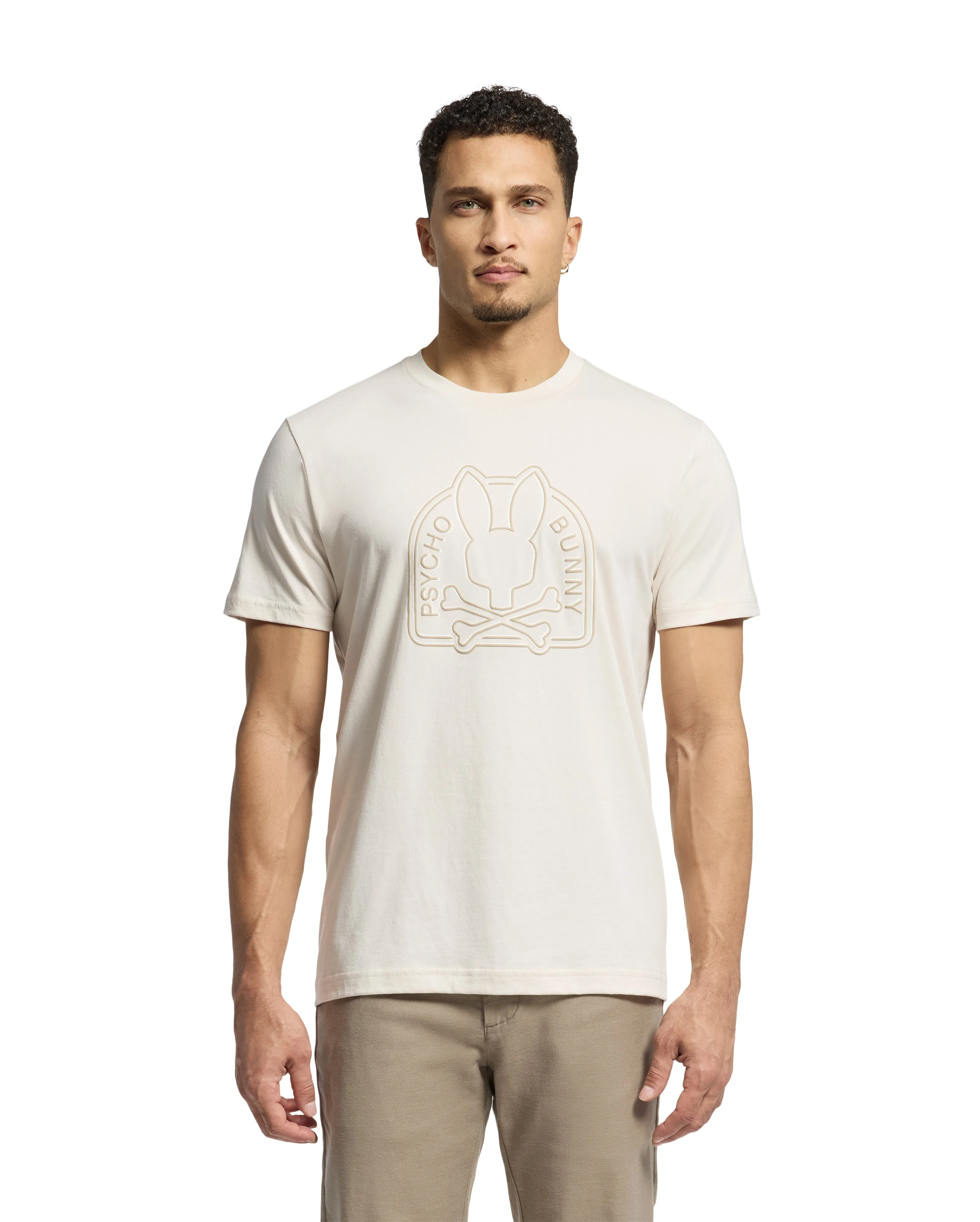 Psycho Bunny Men's Melbourne Graphic Tee - Natural Linen