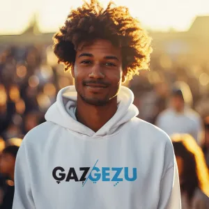"Gazgezu" White Custom Unisex Hoodie