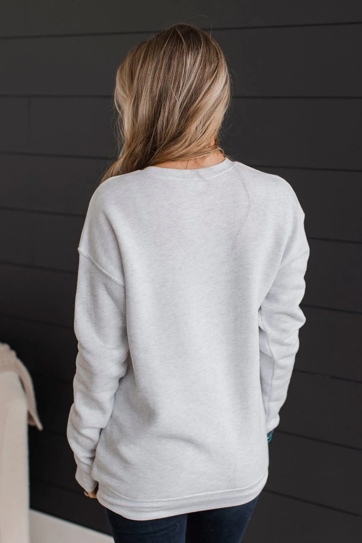 "Midwest" Crew Neck Pullover- Light Heather Grey