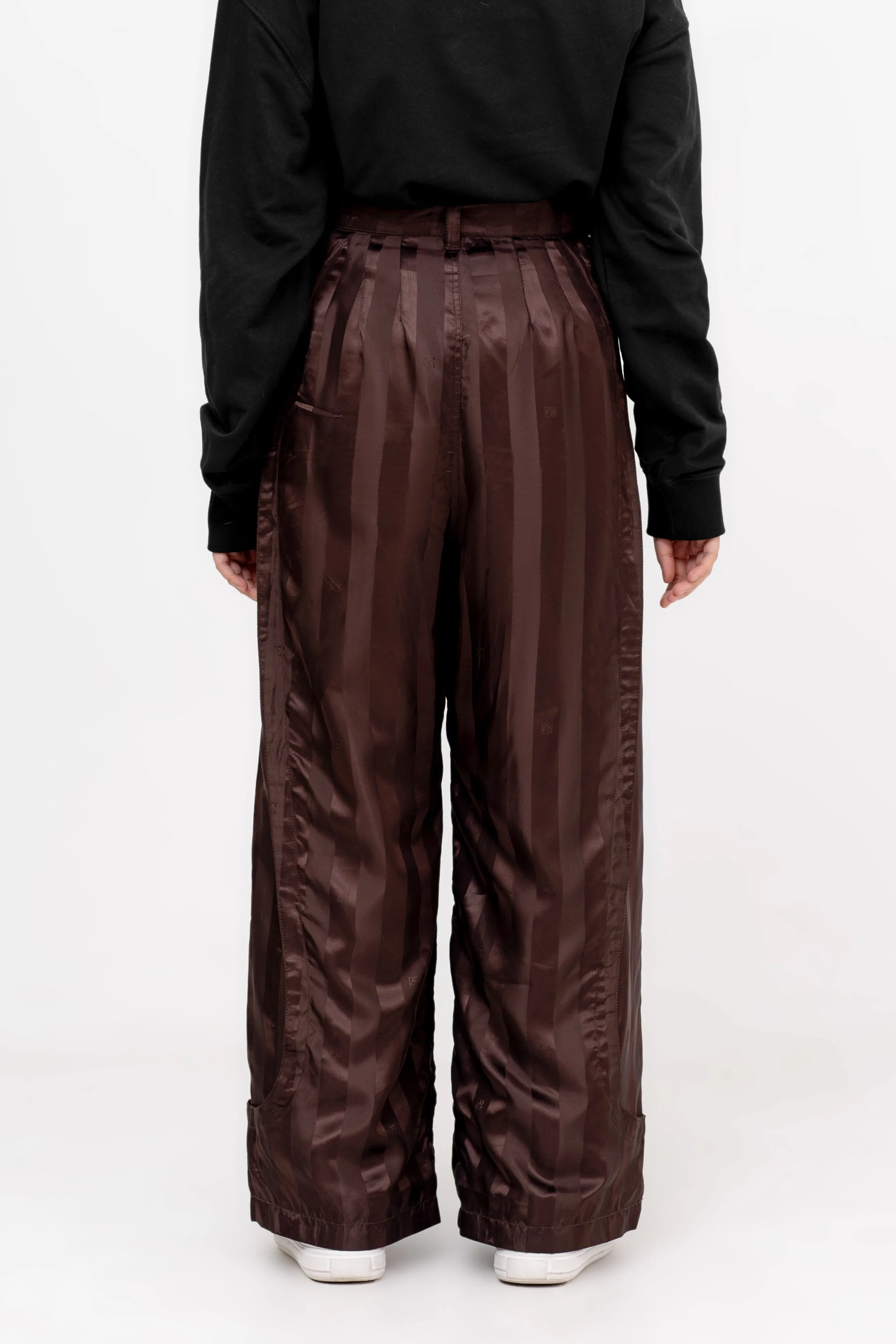 "SATIN ELEGANCE" CHARMEUSE SILK PANTS