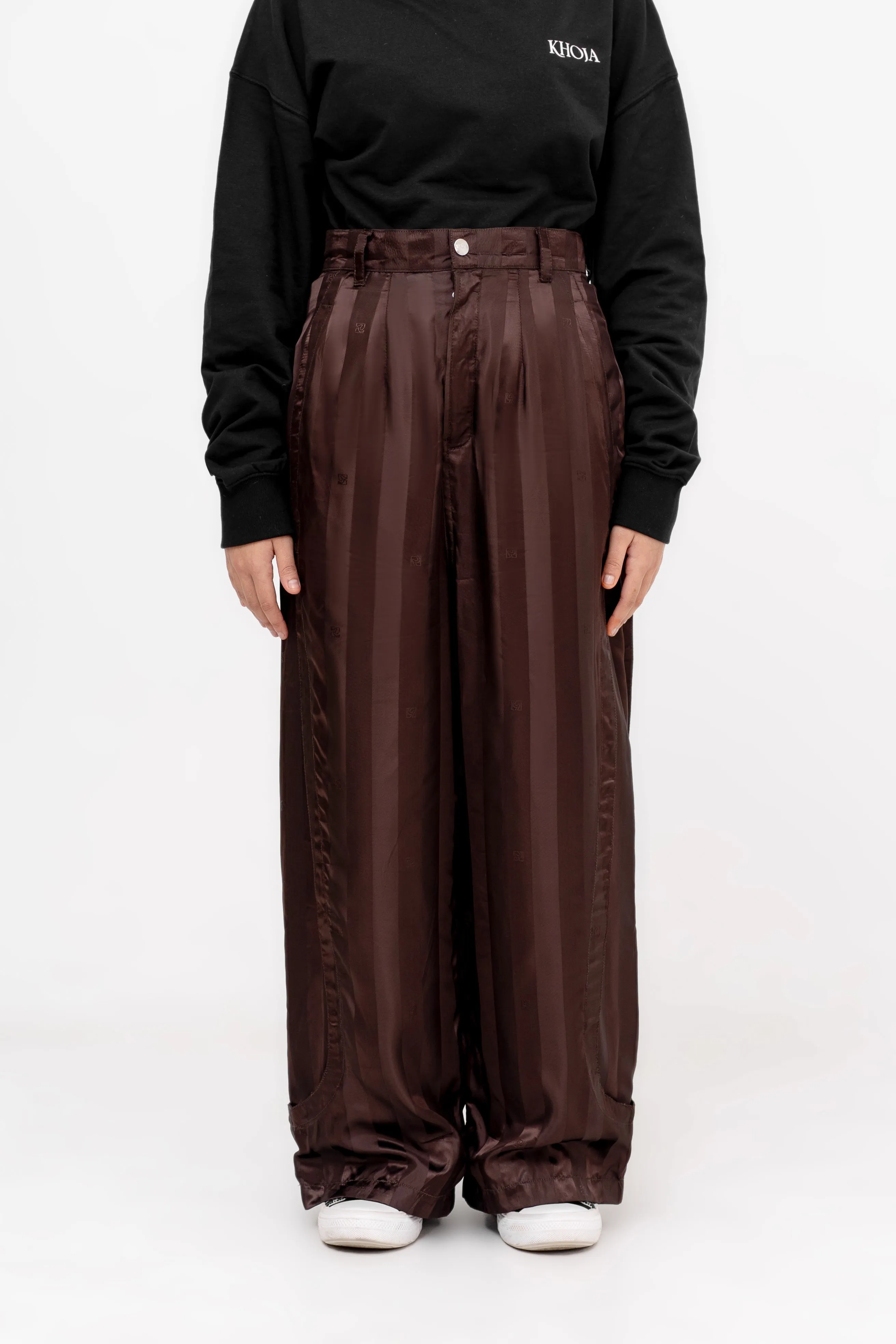 "SATIN ELEGANCE" CHARMEUSE SILK PANTS