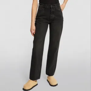 RAG &amp; BONE Alex High Rise Straight Leg Jeans Black Cotton Denim Buttonfly 28