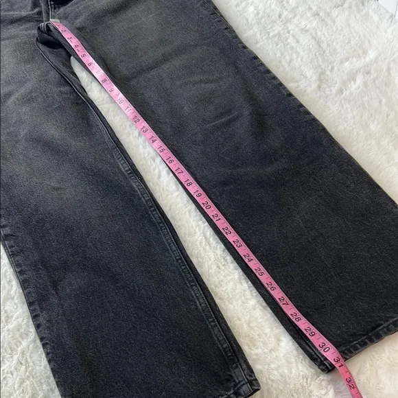 RAG &amp; BONE Alex High Rise Straight Leg Jeans Black Cotton Denim Buttonfly 28
