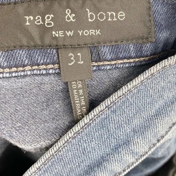 Rag &amp; Bone High Rise Straight Leg Crop Jeans Sz 31