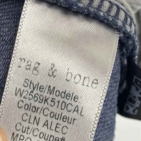 Rag &amp; Bone High Rise Straight Leg Crop Jeans Sz 31