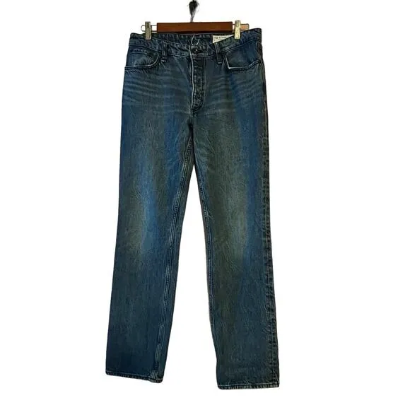 Rag &amp; Bone Peggy Straight Jeans•Women 27•Mid Rise Rigid 100% Cotton Denim Siesta
