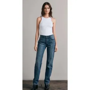 Rag &amp; Bone Peggy Straight Jeans•Women 27•Mid Rise Rigid 100% Cotton Denim Siesta