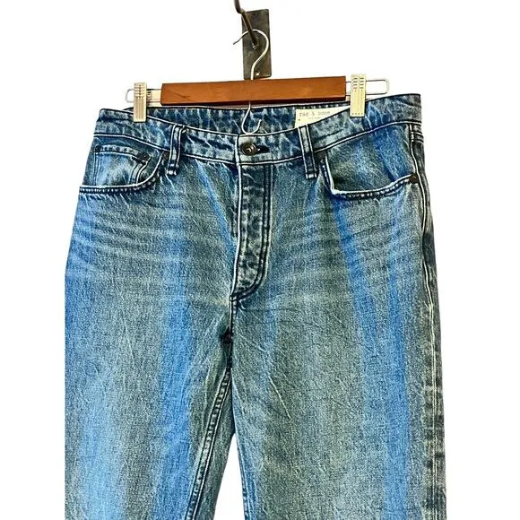 Rag &amp; Bone Peggy Straight Jeans•Women 27•Mid Rise Rigid 100% Cotton Denim Siesta