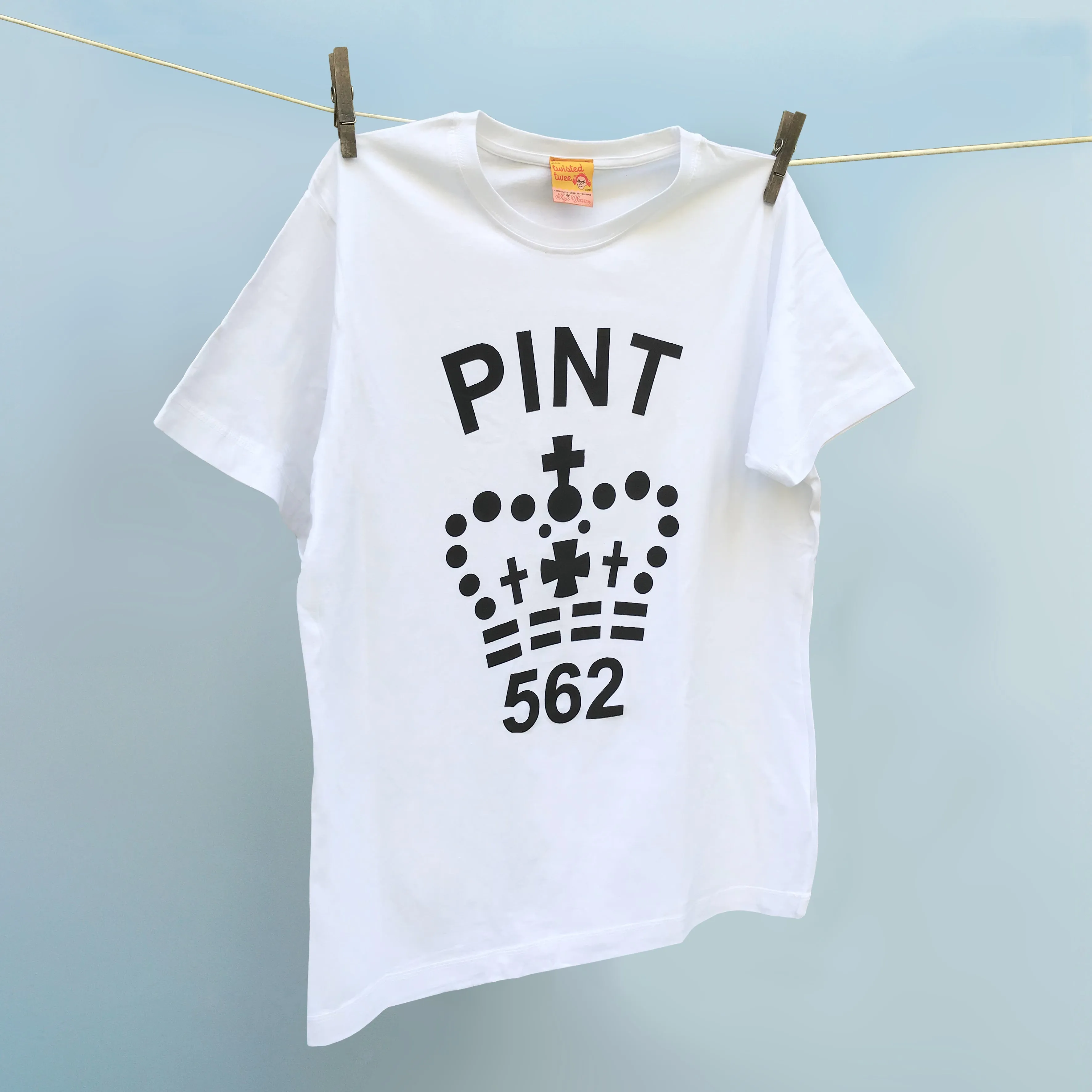 Range of single Pint organic cotton t shirts for men and women