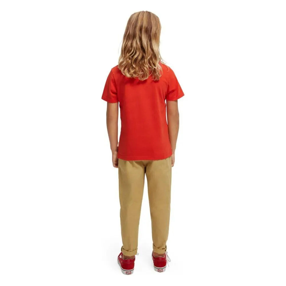Regular Fit Artwork Logo Organic T-Shirt - Tomato