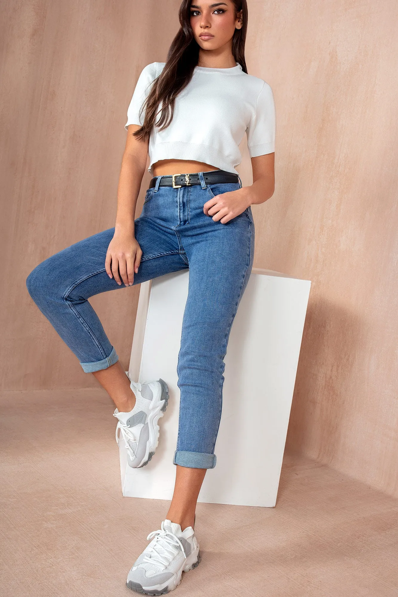 Ronnie Blue Denim Mom Jeans