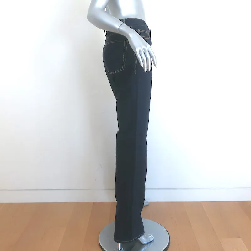Saint Laurent Janice High Waist Straight Leg Jeans Indigo Denim Size 28
