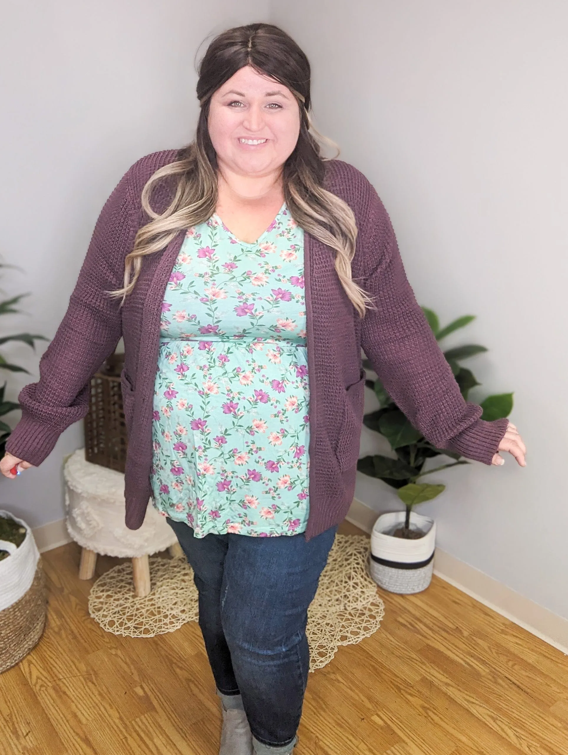 SALE- Flatter   Stretch Mini Ruffle Tees (FLORALS!)