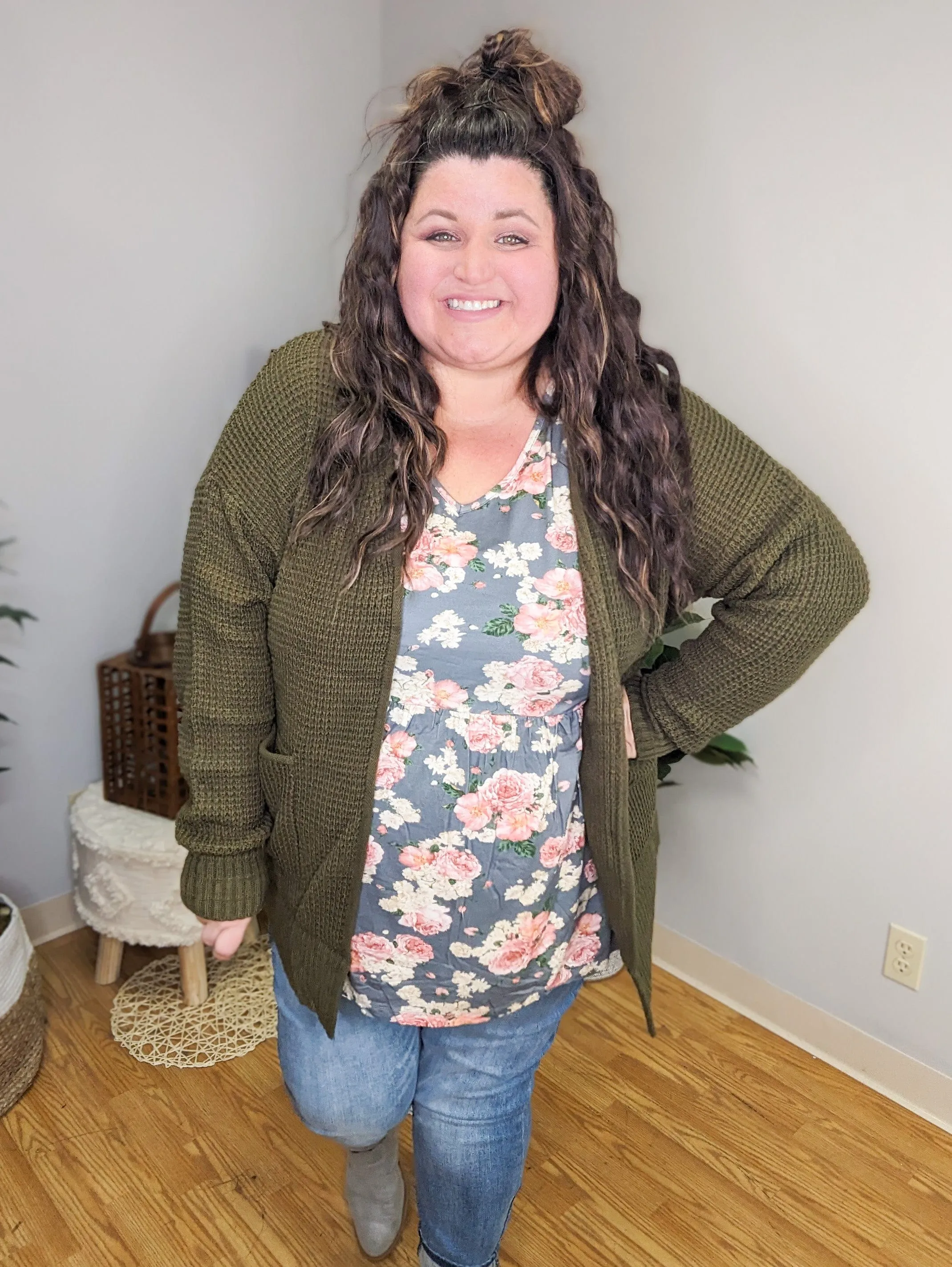 SALE- Flatter   Stretch Mini Ruffle Tees (FLORALS!)
