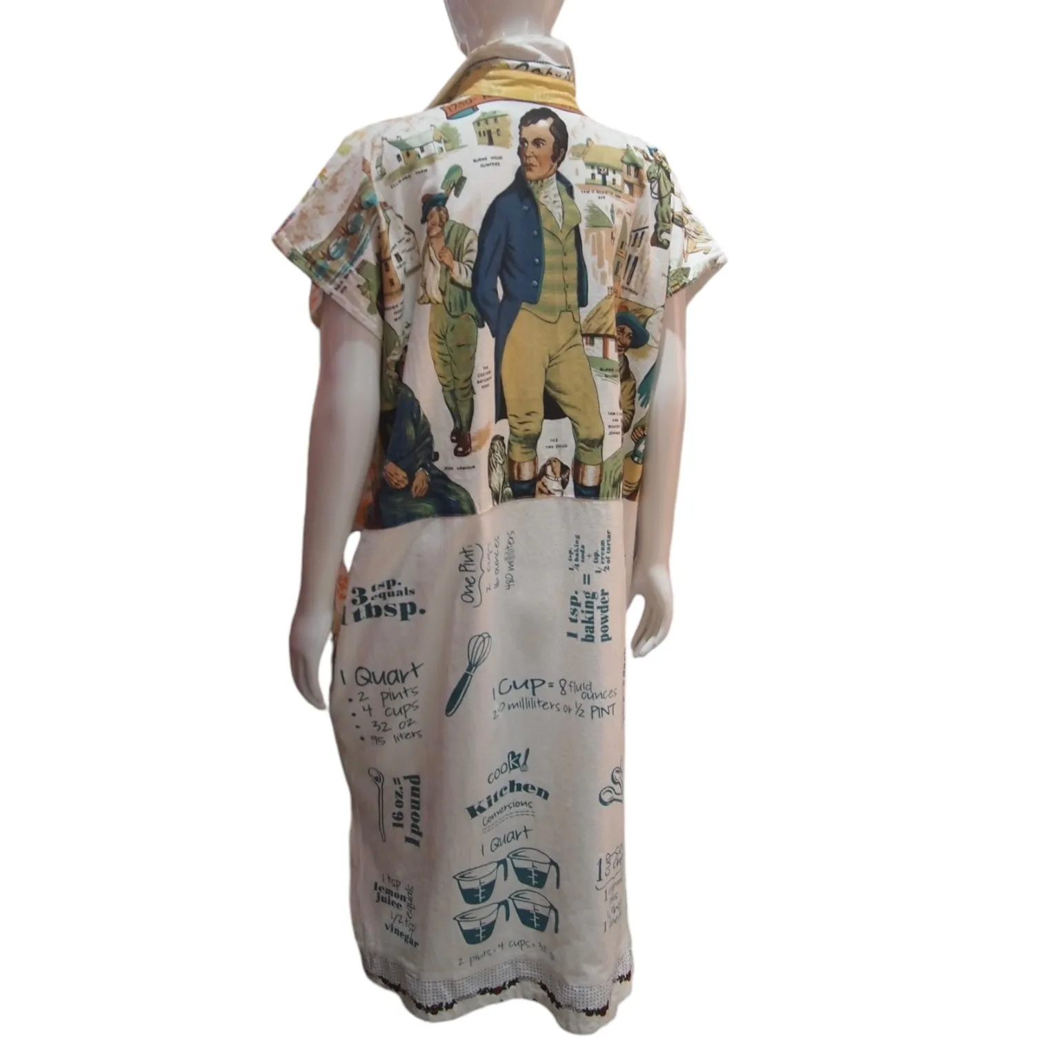 Save The Mermaid- Reconstructed dress vintage fabric