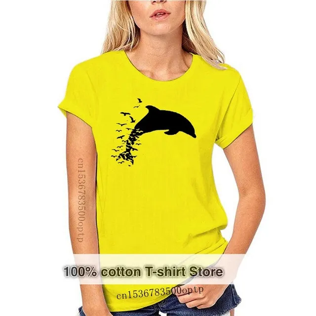 Scuba diving T-Shirt for Women | Dolphin Love -100% Cotton