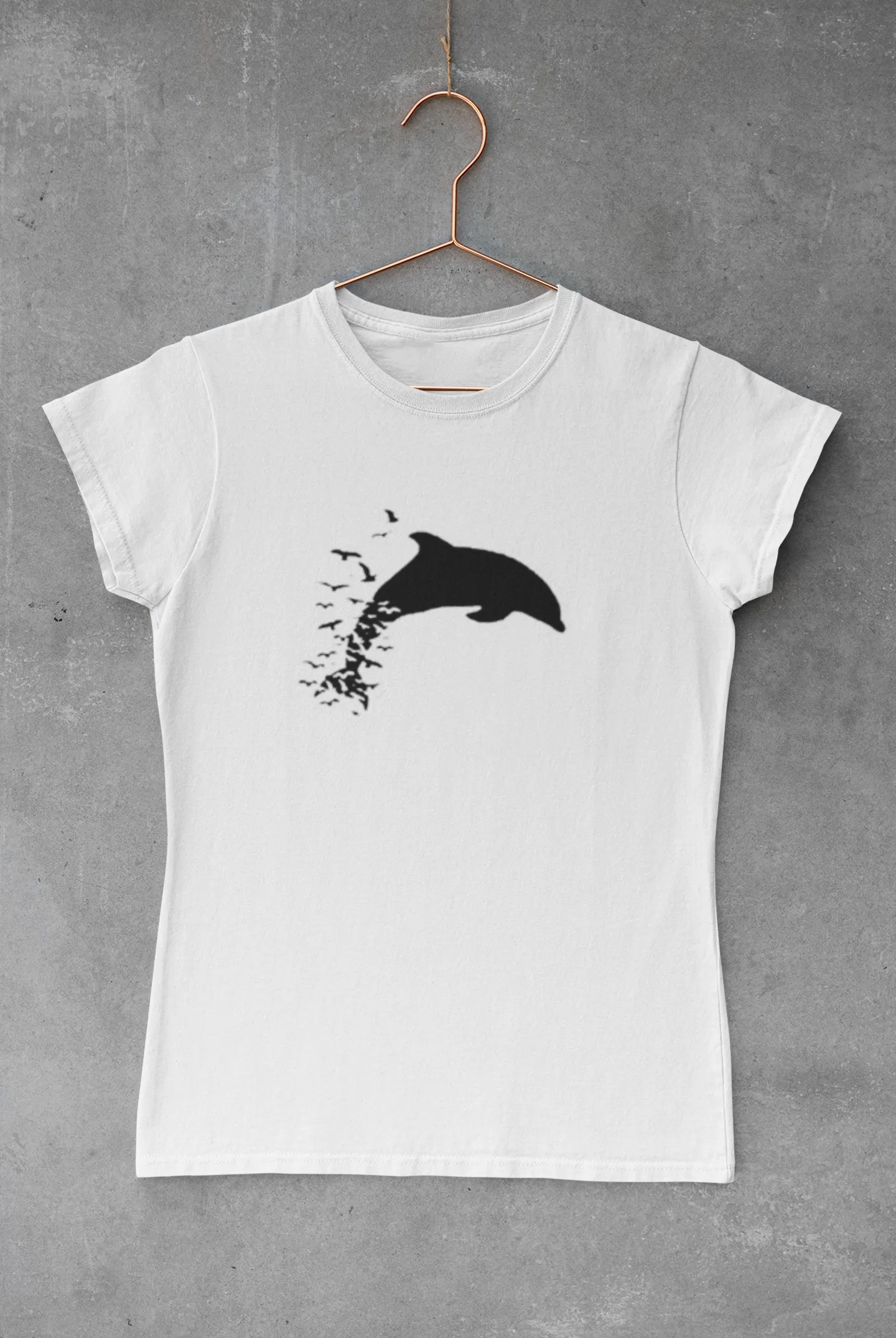 Scuba diving T-Shirt for Women | Dolphin Love -100% Cotton