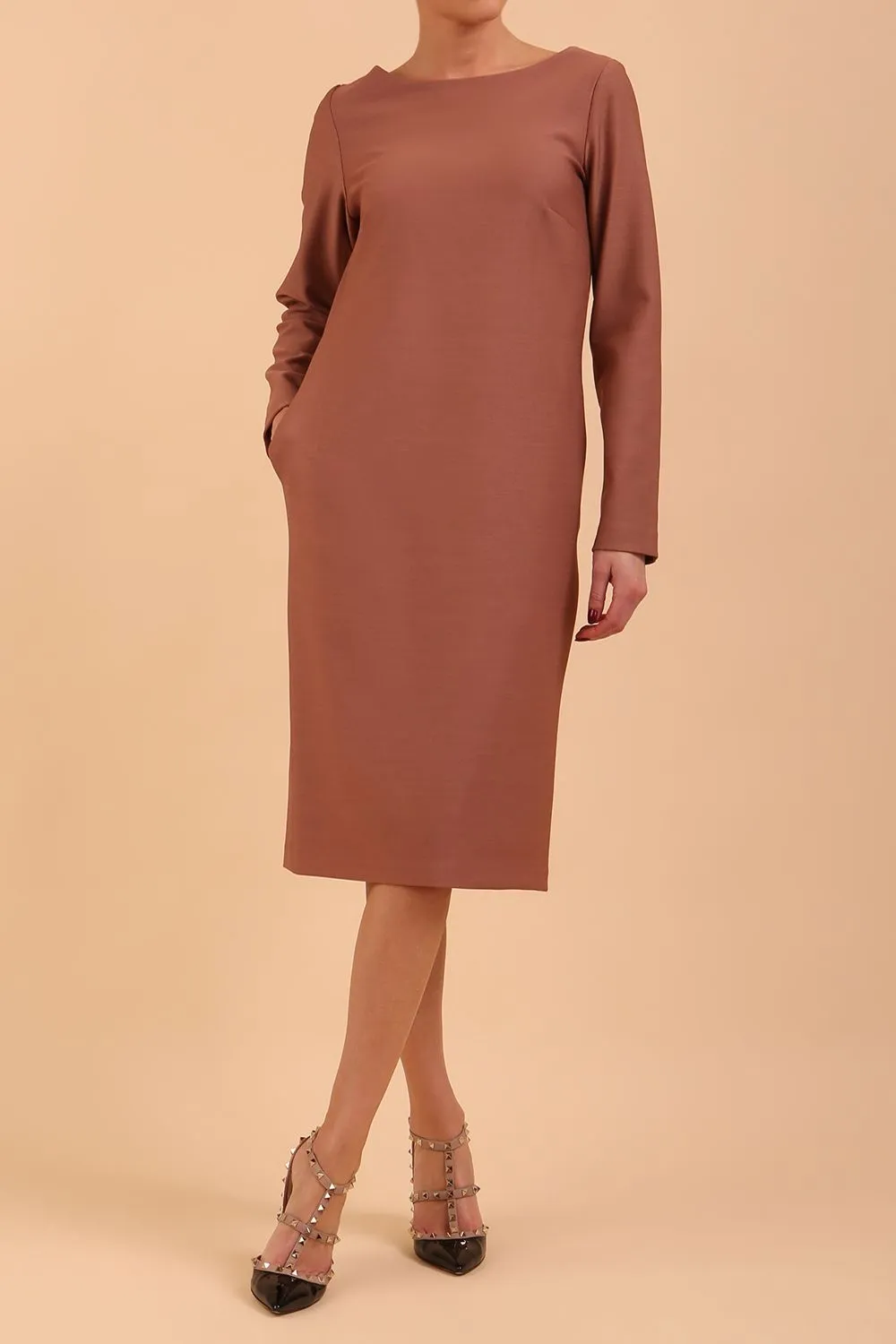 Seed Cora Long Sleeve Shift Dress