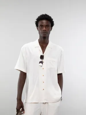 Short-sleeve linen shirt