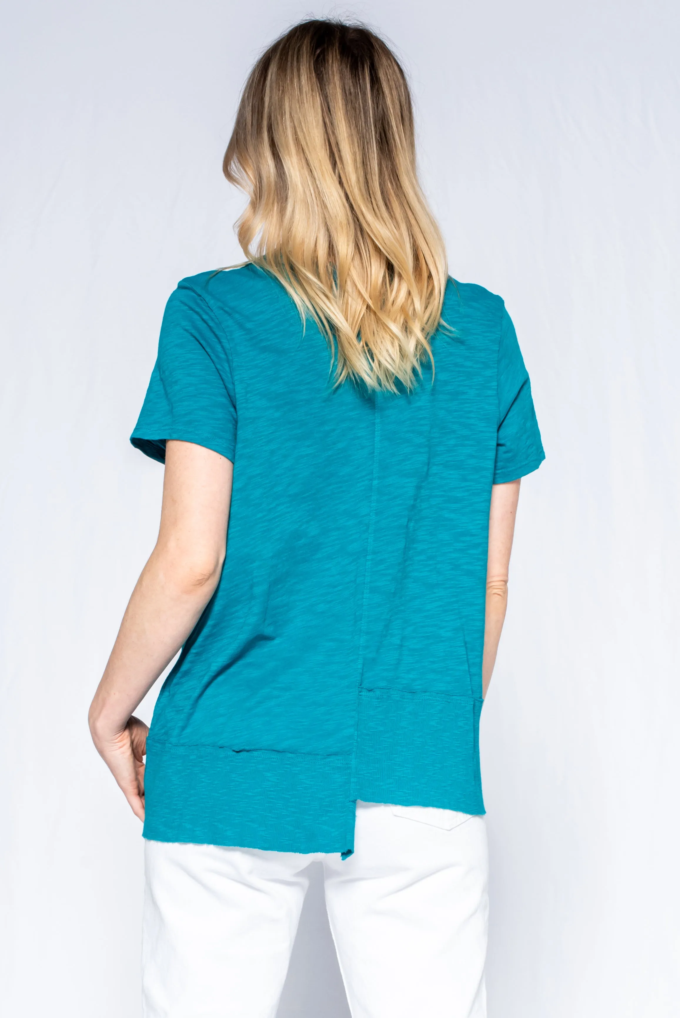 Shrunken Crew S/S Tee Shifted Rib Hem