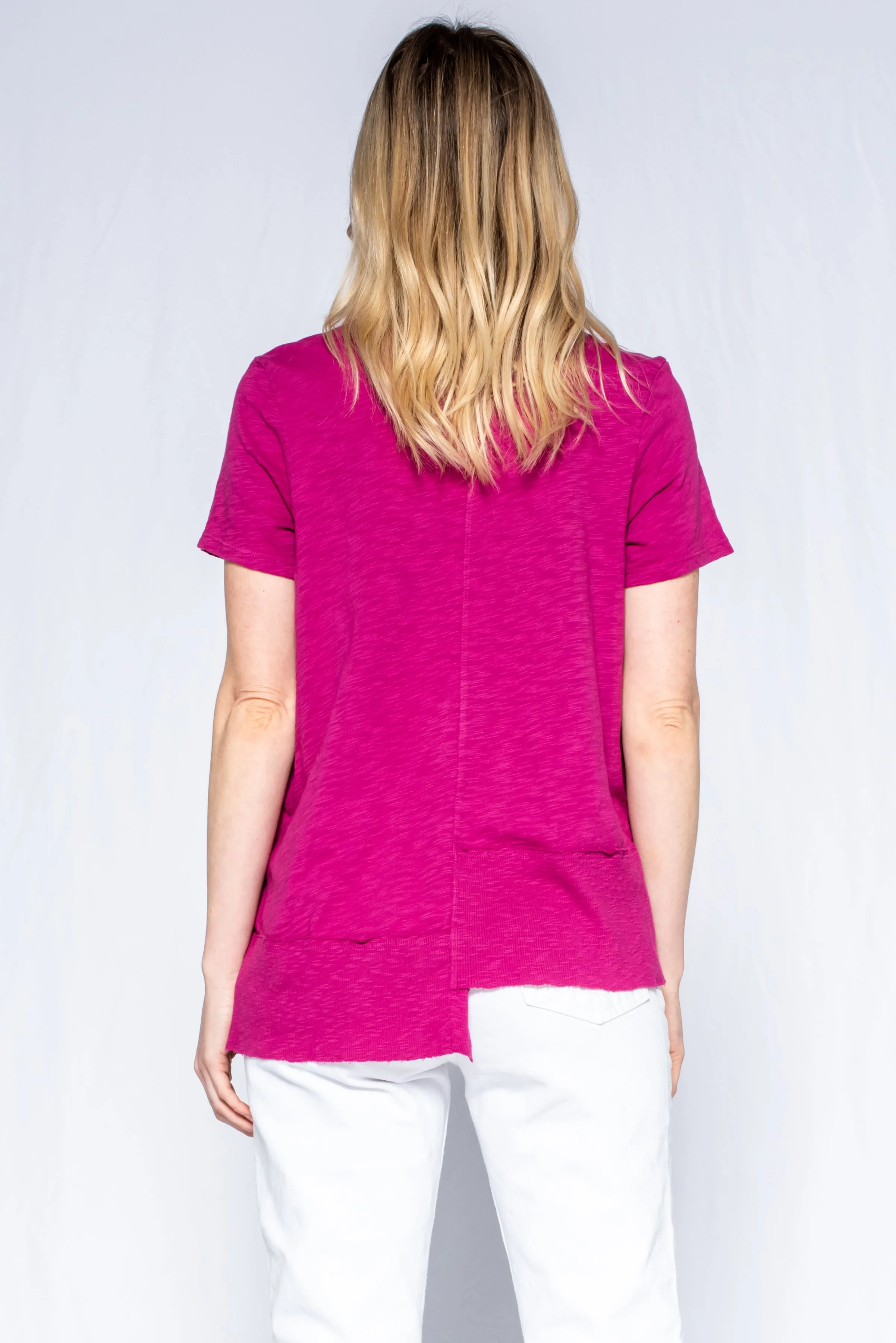 Shrunken Crew S/S Tee Shifted Rib Hem