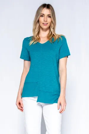 Shrunken Crew S/S Tee Shifted Rib Hem