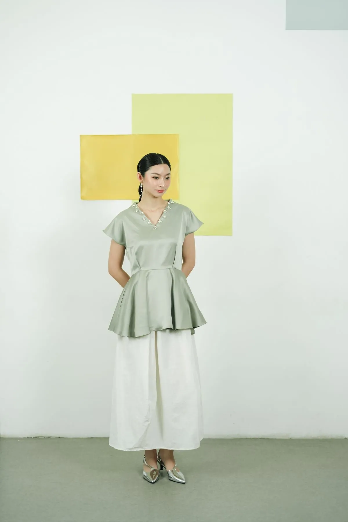Siena Top in Sage Green