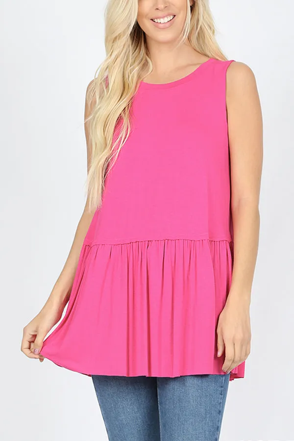 Sleeveless Peplum Tunic