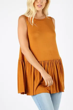 Sleeveless Peplum Tunic