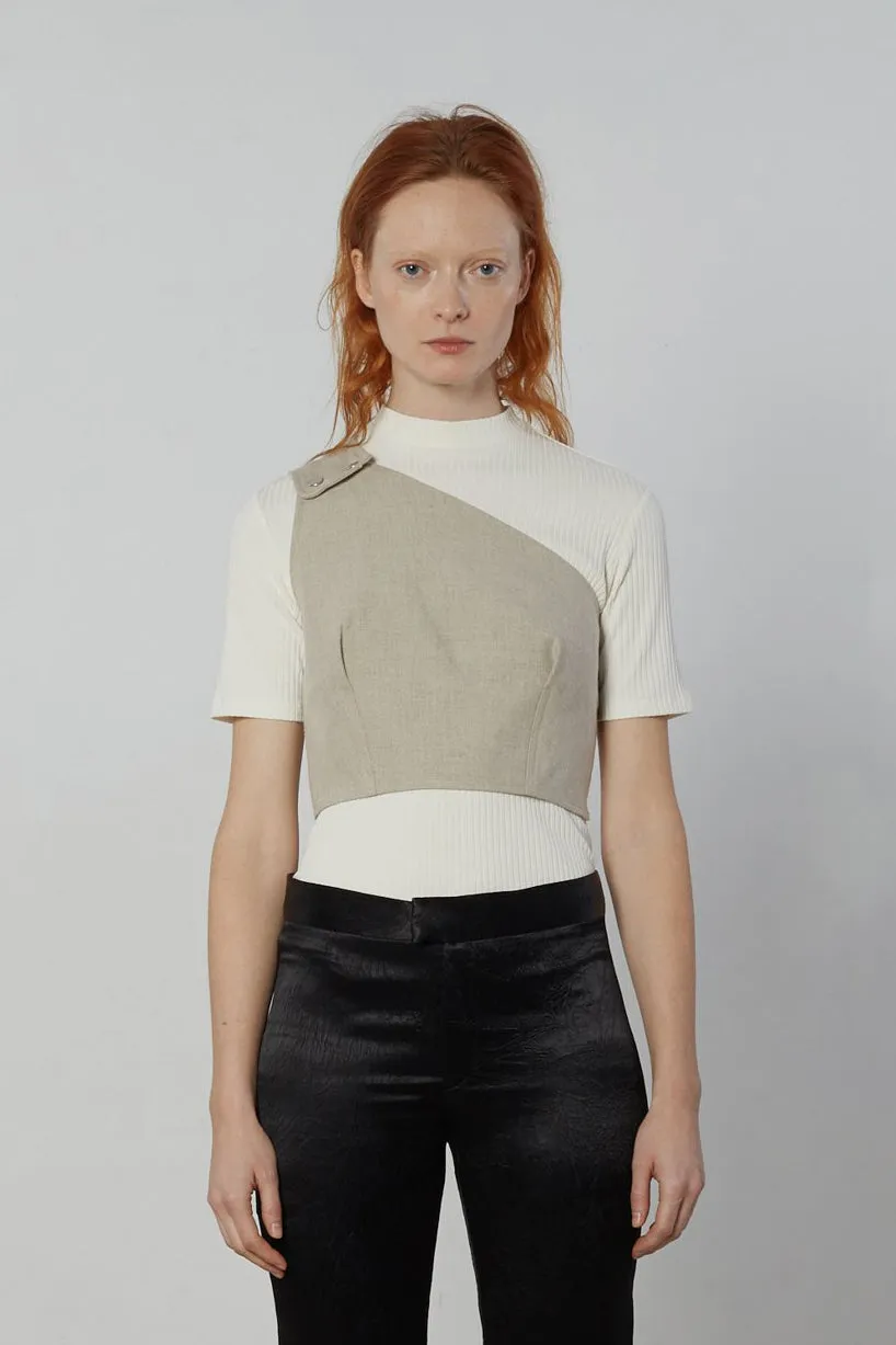 Snap Shoulder Bustier