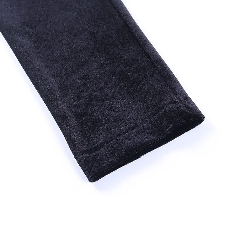 Square Collar Velvet Gloves Party Bodycon Midi Dresses