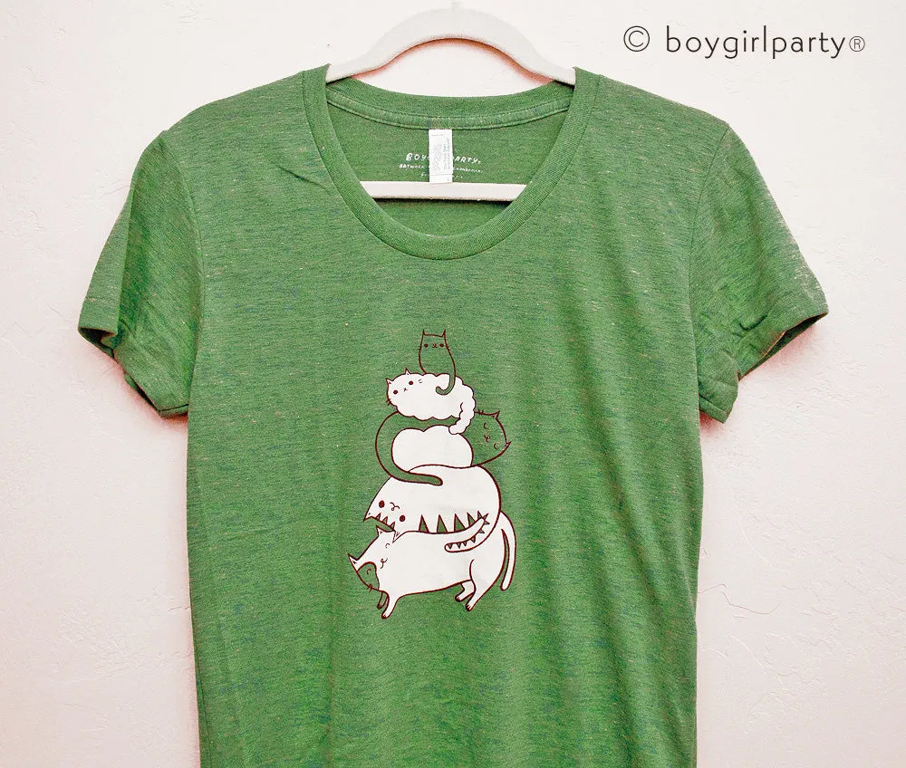 Stack the Cats T-shirt by Susie Ghahremani / boygirlparty® - Eco-friendly Tshirt