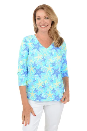 Starfish Explosion Classic UPF50  V-Neck Top