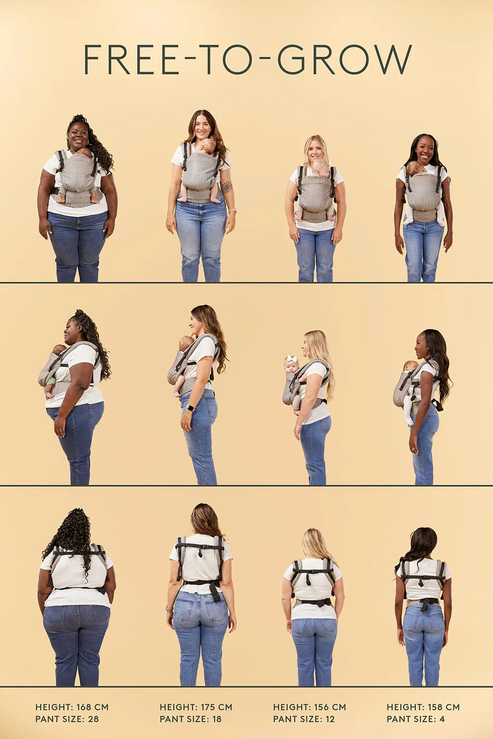 Starling - Linen Free-to-Grow Baby Carrier