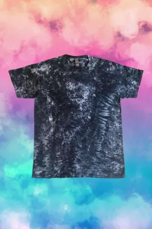 Starry Night Black Tie Dye Cotton T-Shirt